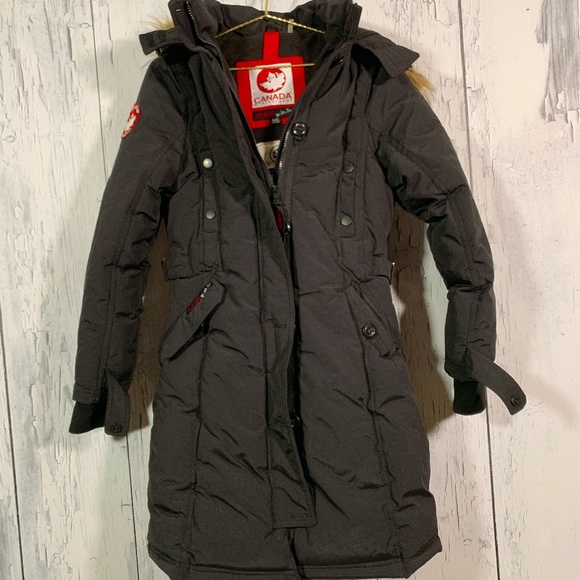 Canada Weather Gear Black Parka Coat Jacket Size Small NWT